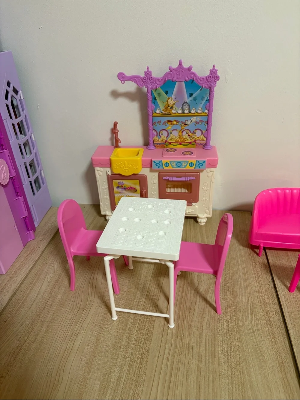 Barbie Pink & White Playroom Furniture Set
